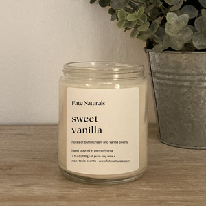 Sweet Vanilla Non-Toxic Candle - Fate Beauty 