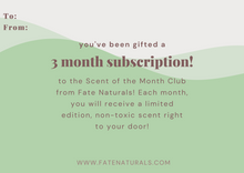 Load image into Gallery viewer, Pre-Paid Wax Melt of the Month Subscription Box (3, 6, or 12 Months) - Fate Naturals