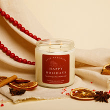 Load image into Gallery viewer, Happy Holidays Non-Toxic Candle (Mulled Cider + Pine)