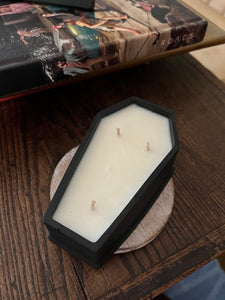 Limited Edition Coffin Candle | Ghost Stories (Midnight Mahogany scented)