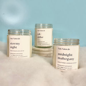 Masculine Bundle (3 Non-Toxic Soy Candles) - Fate Naturals