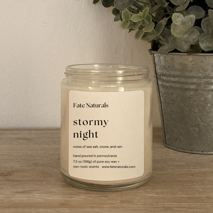 Stormy Night Non-Toxic Candle (Rain + Musk) - Fate Beauty 