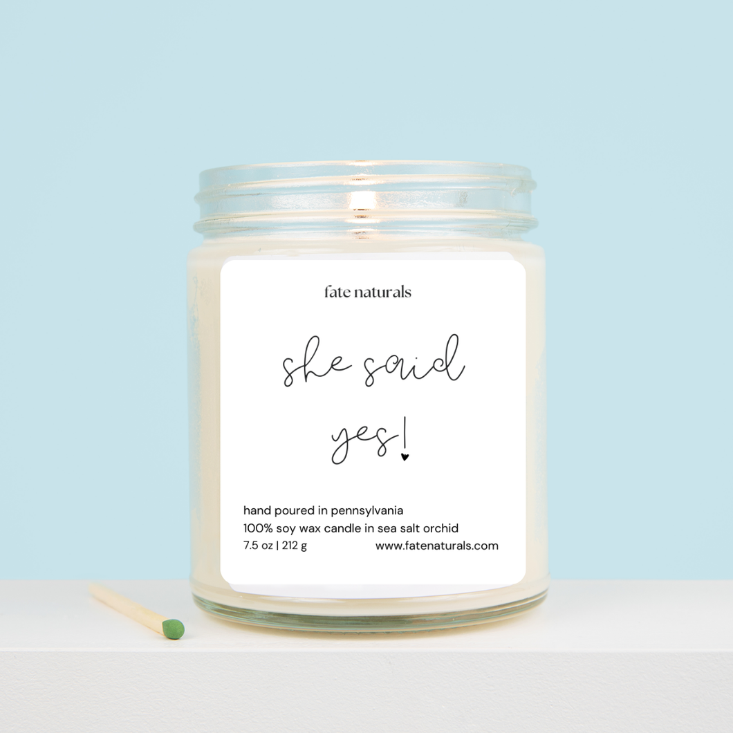 she said yes! | Non-Toxic Soy Candle (Choose Your Scent)