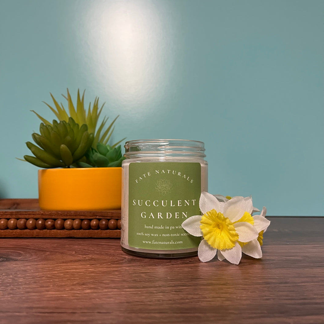 Succulent Garden Non-Toxic Candle *Limited Edition Spring Collection* - Fate Naturals