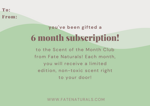 Prepaid Subscription Box Gift- 3 or 6 Month