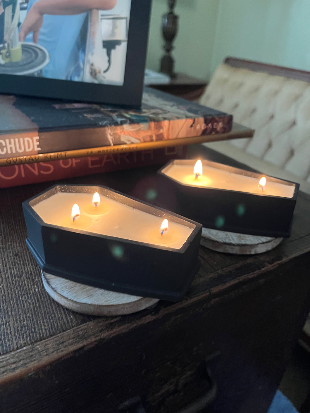Limited Edition Coffin Candle | Ghost Stories (Midnight Mahogany scented)