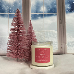 Pink Christmas Non-Toxic Candle (Floral Accord + White Musk)