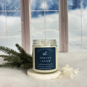 Spruce + Snow Non-Toxic Candle (Frosted Evergreen Trees + Cool Air)