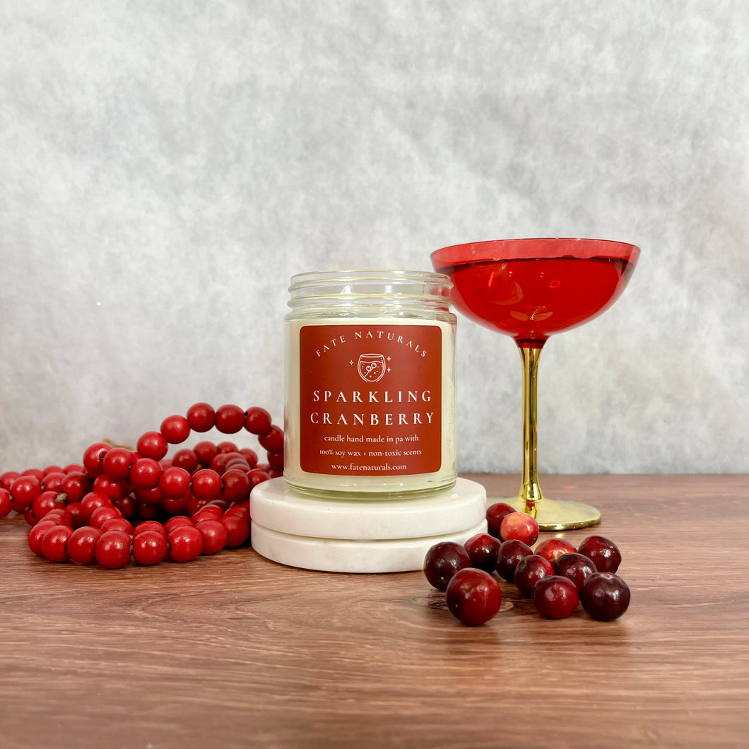 Sparkling Cranberry Non-Toxic Candle (Champagne & Cranberries)