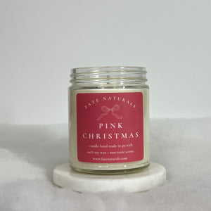 Pink Christmas Non-Toxic Candle (Floral Accord + White Musk)