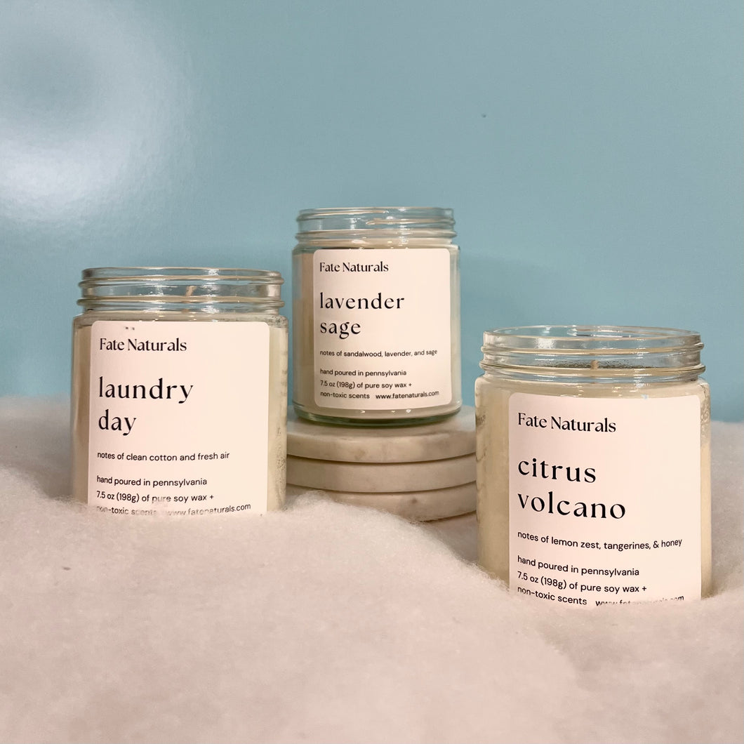 Clean & Calm Bundle (3 Non-Toxic Soy Candles)