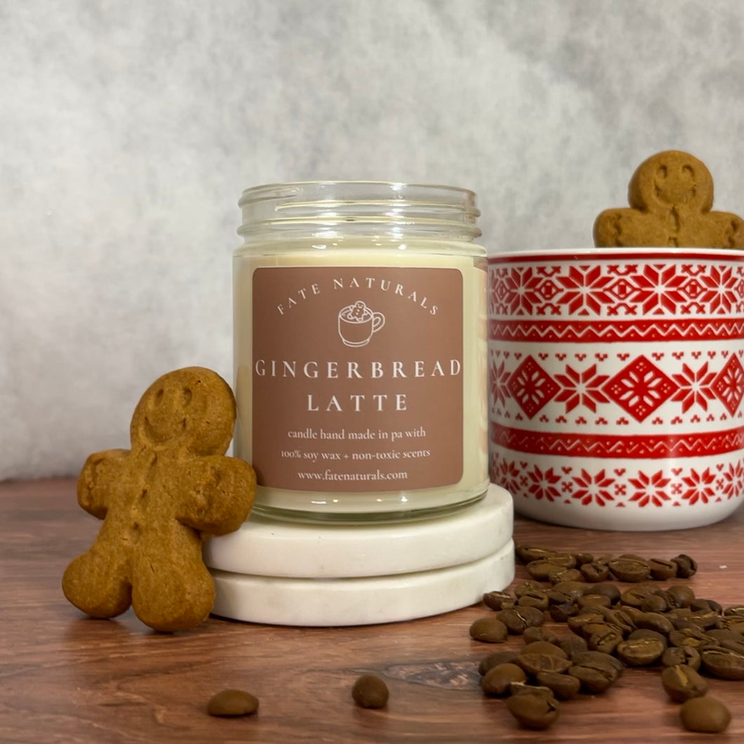 Gingerbread Latte Non-Toxic Candle (Espresso + Gingerbread Cookies)