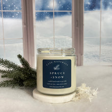 Load image into Gallery viewer, Spruce + Snow Non-Toxic Candle (Frosted Evergreen Trees + Cool Air)
