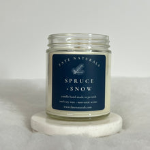 Load image into Gallery viewer, Spruce + Snow Non-Toxic Candle (Frosted Evergreen Trees + Cool Air)
