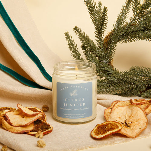 Citrus Juniper Non-Toxic Candle (Pear + Juniper Berries) - Fate Naturals